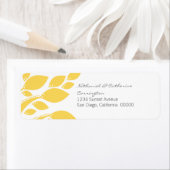 紅葉差出人住所ラベル黄色 ラベル (インサイチュ)