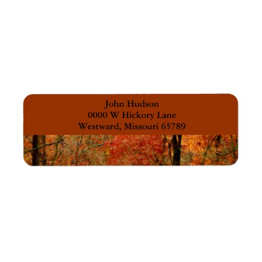 紅葉差出人住所ラベル ラベル (正面)