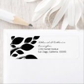 紅葉差出人住所ラベル、黒 ラベル (インサイチュ)