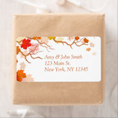 紅葉差出人住所ラベルautm2 ラベル (インサイチュ)