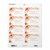 紅葉差出人住所ラベルautm2 ラベル (フルシート)