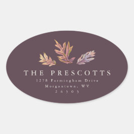 紅葉差出人住所 楕円形シール