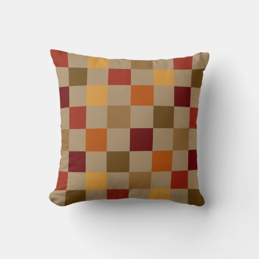 紅葉市松模様に クッション (正面)