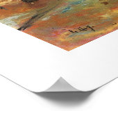 紅葉平和歩行カラフル風景画 ポスター (角)