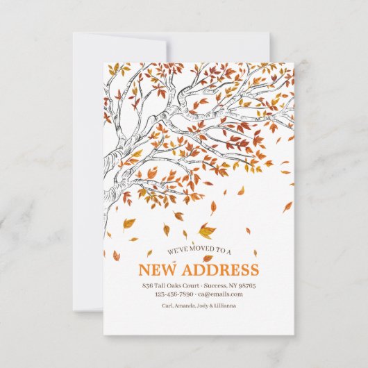 紅葉引っ越し案内 招待状 (正面)