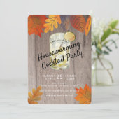 紅葉引っ越し祝いパーティーカクテルパーティーウッド 招待状 (スタンド正面)