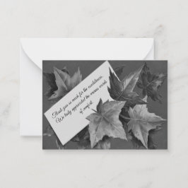 紅葉後のサンキューカード ノートカード