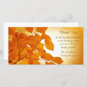 紅葉悔やみや弔慰ありがとう サンキューカード (正面/裏面)