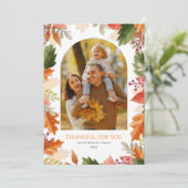 紅葉感謝の写真グリーティングカード サンキューカード (スタンド正面)
