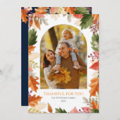 紅葉感謝の写真グリーティングカード サンキューカード (正面/裏面)
