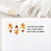 紅葉感謝の感謝賛美のカスタムラベル ラベル (インサイチュ)