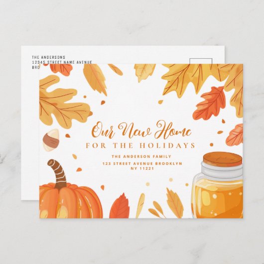 紅葉感謝感動的な発表 ポストカード (正面/裏面)