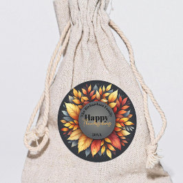 紅葉感謝祭の家族の名前と年 ラウンドシール