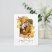 紅葉感謝祭の家族写真 シーズンポストカード (スタンド正面)