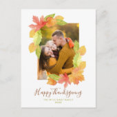 紅葉感謝祭の家族写真 シーズンポストカード (正面)
