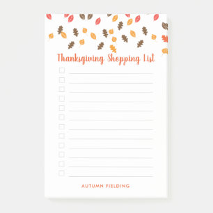 紅葉感謝祭ショッピングリスト ポストイット