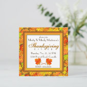 紅葉感謝祭ディナーパーティの招待状 招待状 (スタンド正面)