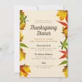 紅葉感謝祭ディナーパーティの招待状 招待状 (正面)