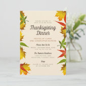 紅葉感謝祭ディナーパーティの招待状 招待状 (スタンド正面)