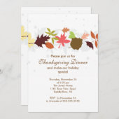 紅葉感謝祭ディナーパーティー 招待状 (正面/裏面)