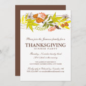 紅葉感謝祭ディナー招待状 招待状 (正面/裏面)
