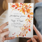 紅葉感謝祭ディナー招待状 招待状