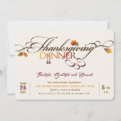 紅葉感謝祭ディナー饗宴パーティー 招待状 (正面)