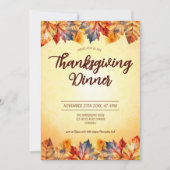 紅葉感謝祭ディナー 招待状 (正面)