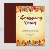 紅葉感謝祭ディナー 招待状 (正面/裏面)