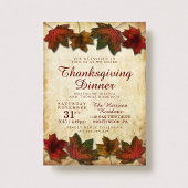 紅葉感謝祭ディナー 招待状