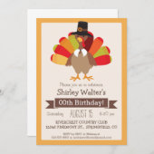 紅葉感謝祭トルコ大人の誕生日パーティー 招待状 (正面/裏面)