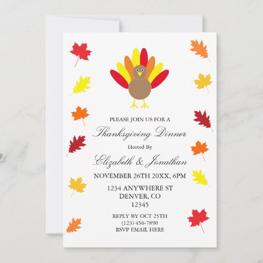 紅葉感謝祭トルコ 招待状 (正面)