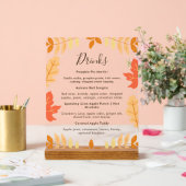 紅葉感謝祭ドリンクメニュー アクリルサイン (ウェディング)