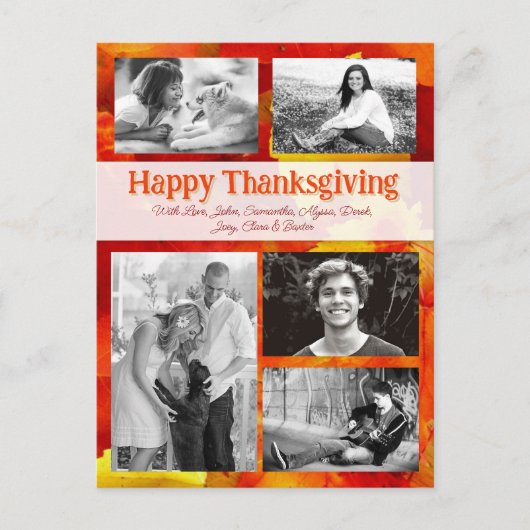 紅葉感謝祭フォトファミリーポストカード シーズンポストカード (正面)