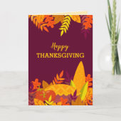 紅葉感謝祭ホリディグリーティングカード シーズンカード (正面)