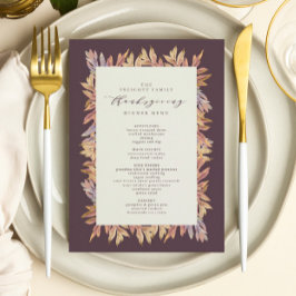 紅葉感謝祭メニュー メニュー