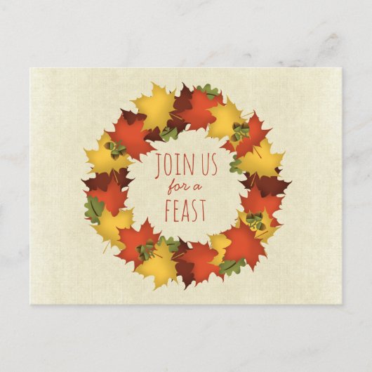 紅葉感謝祭リース シーズンポストカード (正面)