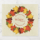紅葉感謝祭リース ビールラベル (シングルラベル)