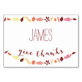 紅葉感謝祭座席表 テーブルナンバー (裏面)