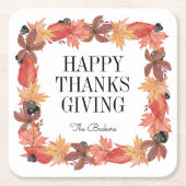 紅葉感謝祭紙コースター スクエアペーパーコースター (正面)