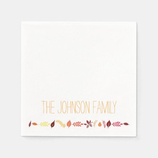 紅葉感謝祭紙ナプキンズ スタンダードカクテルナプキン (正面)