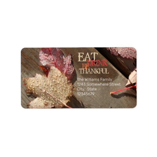 紅葉感謝記念写真 ラベル (正面)