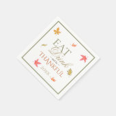 紅葉感謝 スタンダードカクテルナプキン (角)