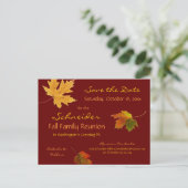 紅葉懇親会、パーティー、イベント日付の保存 案内ポストカード (スタンド正面)