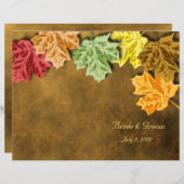 紅葉折り曲げ結婚式 プログラム (正面/裏面)
