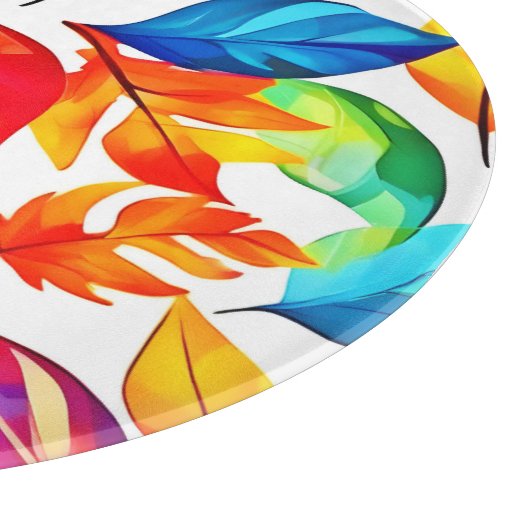 紅葉抽象芸術パターン カッティングボード (角)