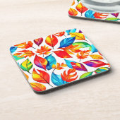 紅葉抽象芸術パターン コースター (左側)