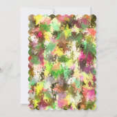 紅葉抽象芸術ブライダルシャワー招待状 招待状 (裏面)