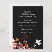 紅葉抽象芸術ブライダルシャワー 招待状 (裏面)