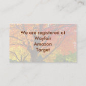 紅葉抽象芸術レジストリカード エンクロージャーカード (裏面)